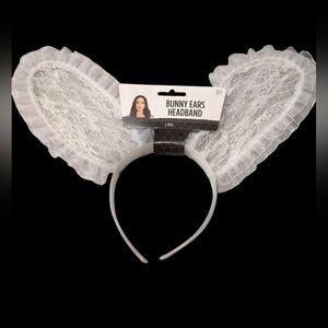 White lace Bunny Ears Headband